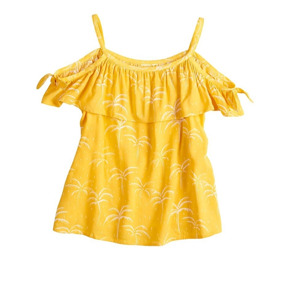 New Girls Off The Shoulder Tank Beautiful Yellow